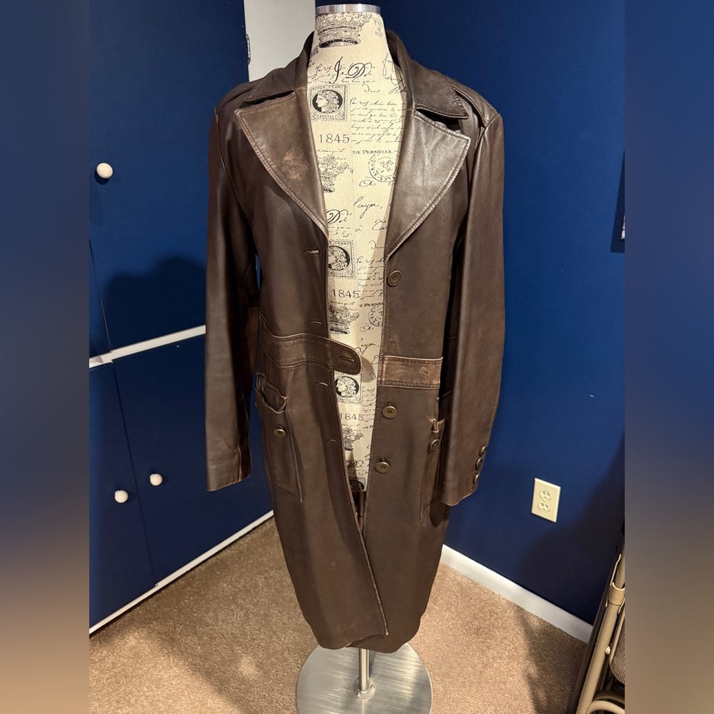 Women’s XL Kenneth Cole Reaction Dark Brown Trench Coat